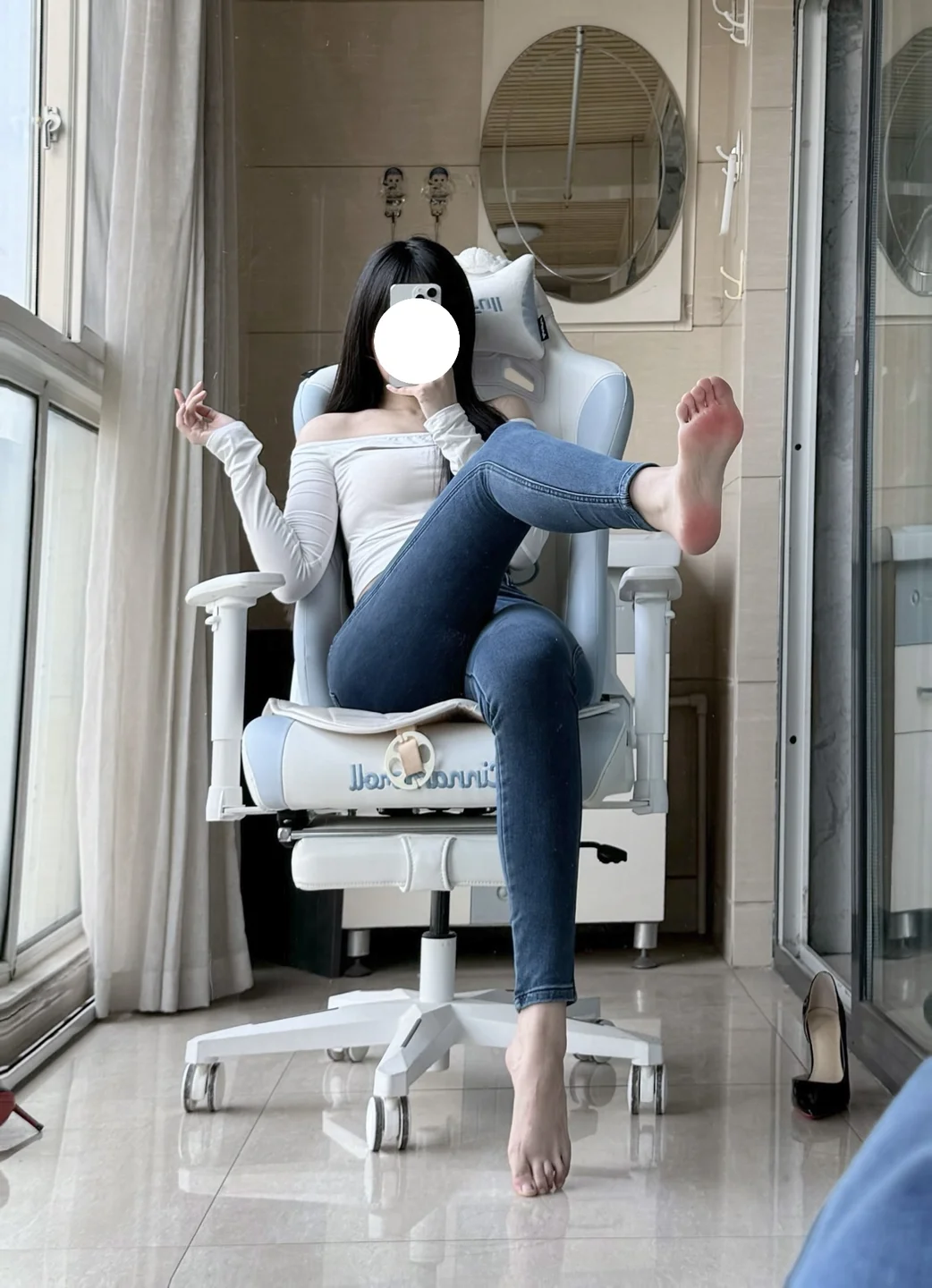 不可爱羚 – 牛仔裤 [28P,7V-1.1GGB] tg@simisebaisi 【丝足阁】003.webp